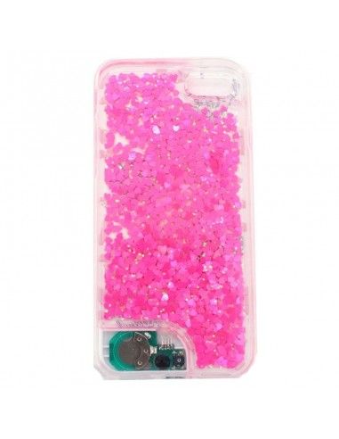 Carcasa TPU gel purpurina iPhone 7 / 8 / SE (2020) LED besos Love