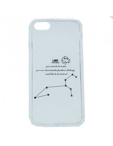 Carcasa TPU reforzado iPhone 7 / 8 / SE (2020) transparente mate diseño Zodiaco Leo