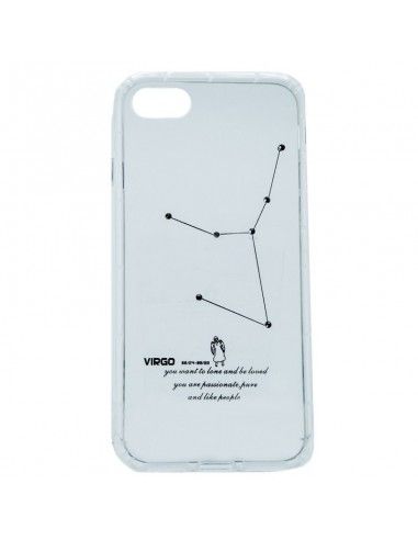 Carcasa TPU reforzado iPhone 7 / 8 / SE (2020) transparente mate diseño Zodiaco Virgo