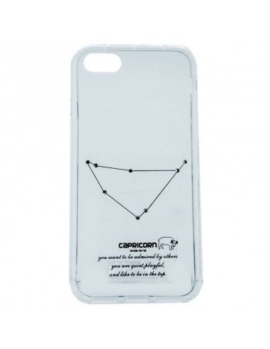 Carcasa TPU reforzado iPhone 7 / 8 / SE (2020) transparente mate diseño Zodiaco Capricornio