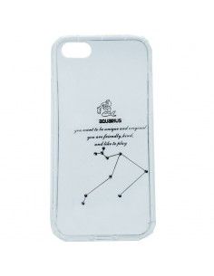 Carcasa TPU reforzado iPhone 7 / 8 / SE (2020) transparente mate diseño Zodiaco Acuario