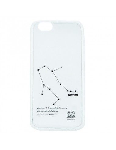 Carcasa TPU reforzado iPhone 6 / 6s transparente mate diseño Zodiaco Geminis