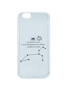 Carcasa TPU reforzado iPhone 6 / 6s transparente mate diseño Zodiaco Leo