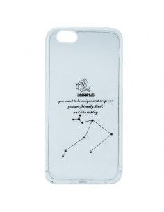 Carcasa TPU reforzado iPhone 6 / 6s transparente mate diseño Zodiaco Acuario