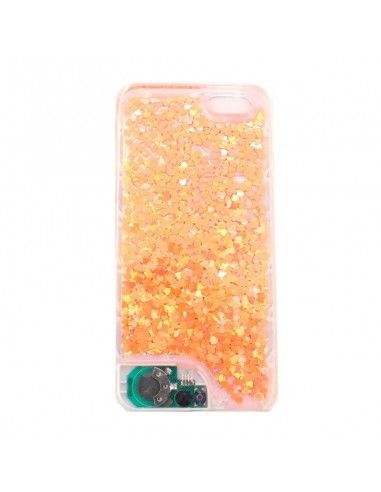 Carcasa TPU agua purpurina iPhone 6/6S con luz LED diseño Triángulos