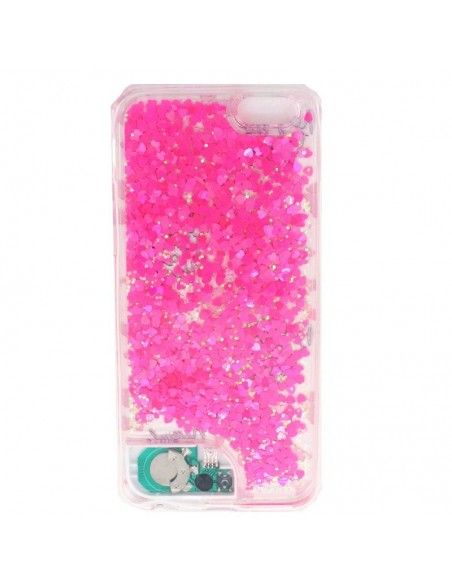 Carcasa TPU agua purpurina iPhone 6/6S con luz LED diseño Love