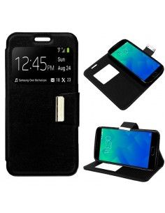 Funda libro soporte TPU Meizu M5 negra