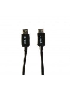 Cable doble microUSB OTG dual Connect 15cm negro