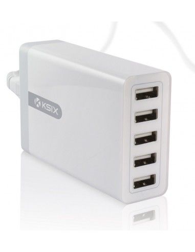 CARGADOR RED UNIVERSAL 5 SALIDAS USB 8A BLANCO