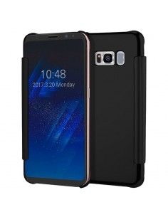 Funda libro soporte Samsung G955 Galaxy S8 Plus Clear View negra