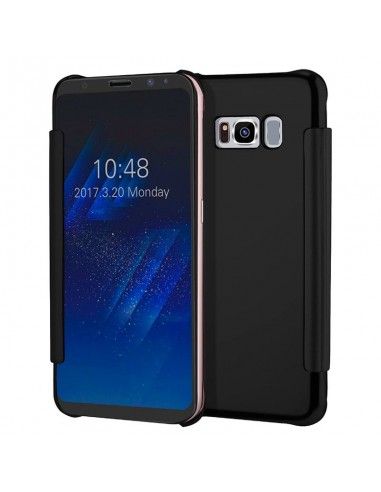 Funda libro soporte Samsung G955 Galaxy S8 Plus Clear View negra