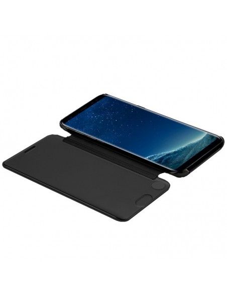 Funda libro soporte Samsung G955 Galaxy S8 Plus Clear View negra