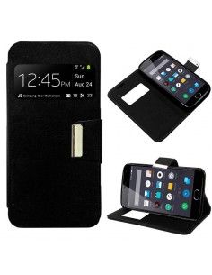 Funda libro soporte TPU Meizu M2 / M2 Mini negra