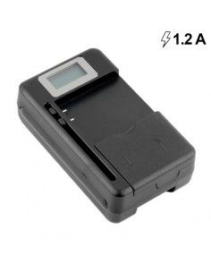 Cargador red universal externo de baterías con pantalla LCD + puerto USB