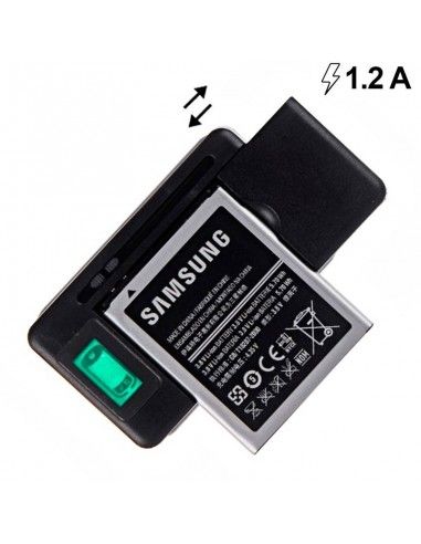 Cargador red universal externo de baterías con pantalla LCD + puerto USB