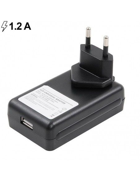 Cargador red universal externo de baterías con pantalla LCD + puerto USB