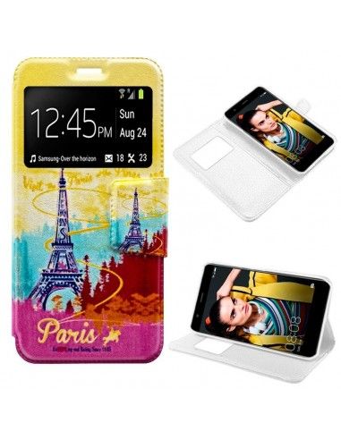 Funda libro soporte TPU Huawei P10 Lite diseño Paris