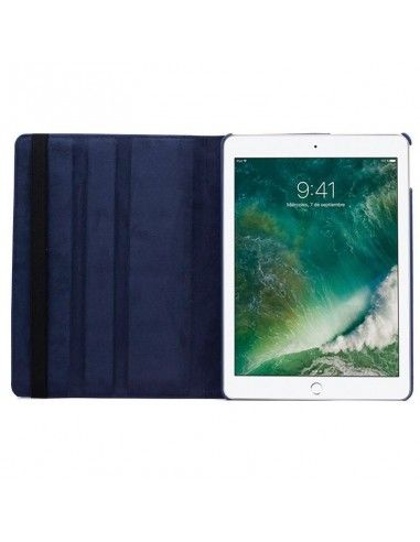 Funda soporte giratorio Apple iPad 9,7" (2017) polipiel azul marino