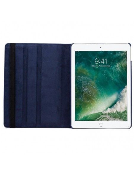 Funda soporte giratorio Apple iPad 9,7" (2017) polipiel azul marino