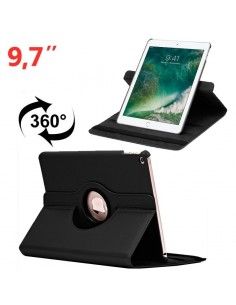 Funda soporte giratorio Apple iPad 9,7" (2017) polipiel negra