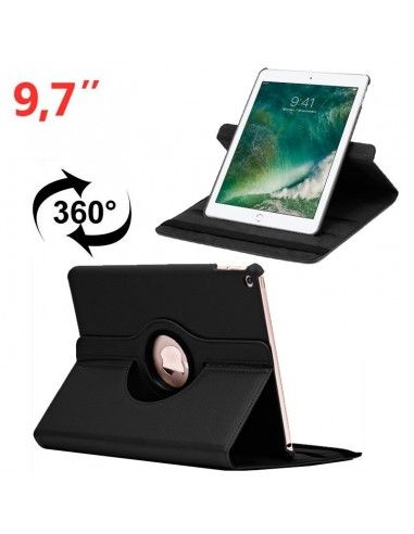 Funda soporte giratorio Apple iPad 9,7" (2017) polipiel negra