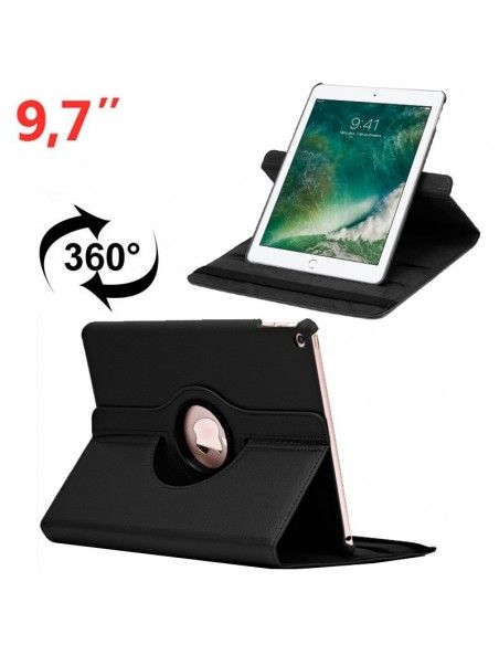 Funda soporte giratorio Apple iPad 9,7" (2017) polipiel negra