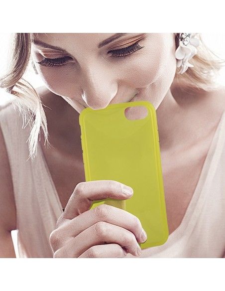 Funda gel TPU aromatizado iPhone 7 / 8 / SE (2020) amarilla limón