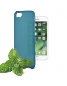 Funda gel TPU aromatizado iPhone 7 / 8 / SE (2020) azul menta