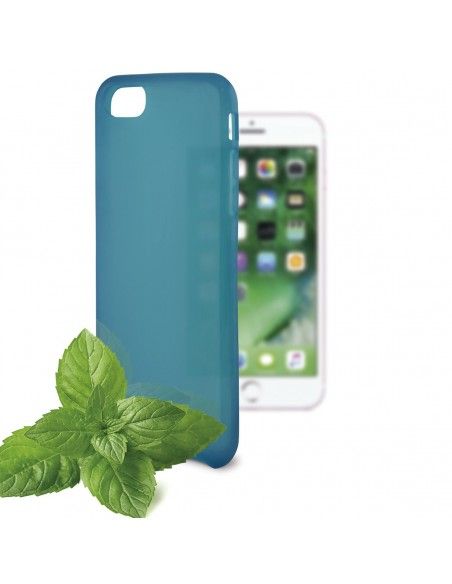 Funda gel TPU aromatizado iPhone 7 / 8 / SE (2020) azul menta