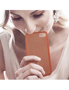 Funda gel TPU aromatizado iPhone 7 / 8 / SE (2020) naranja melocotón 2