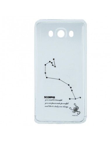 Carcasa TPU transparente Samsung Galaxy J7 (2016) diseño Zodíaco Escorpio