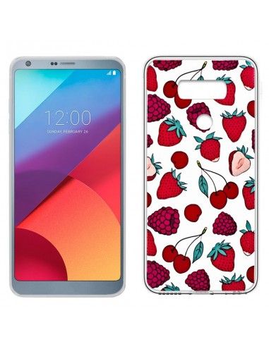 Carcasa TPU transparente LG G6 diseño Frutos rojos