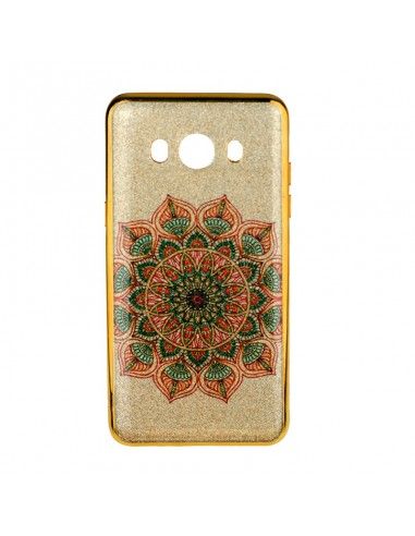 Carcasa TPU purpurina iPhone 6 Plus / 6s Plus diseño Mandala dorado