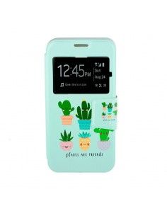 Funda libro soporte TPU Samsung J730 Galaxy J7 (2017) diseño Cactus