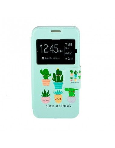 Funda libro soporte TPU Samsung J730 Galaxy J7 (2017) diseño Cactus