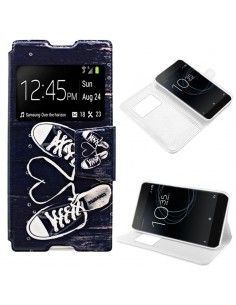 FUNDA LIBRO TPU DISEÑO SONY XPERIA XA1 ZAPATILLAS