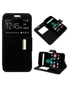 Funda libro soporte TPU Wiko U Pulse negra
