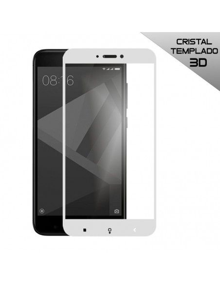 Protector vidrio templado 3D Xiaomi Redmi 4X / 4X Pro blanco