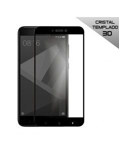 Protector pantalla vidrio templado Xiaomi Redmi 4X / 4X Pro negro (3D)