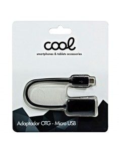 Cable adaptador microUSB a USB hembra OTG universal negro 2