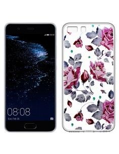 Carcasa TPU transparente Huawei P10 Plus diseño Flores