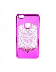 Carcasa TPU gel purpurina Huawei Y5 (2017) / Y6 (2017) / Nova Young diseño mandala rosa