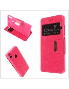 Funda libro soporte TPU BQ Aquaris X / X Pro rosa