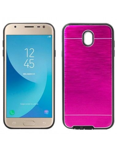 Carcasa aluminio cama TPU Samsung J330 Galaxy J3 (2017) rosa