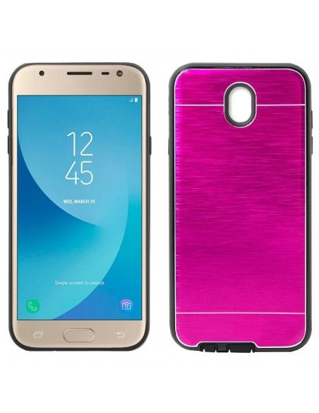 Carcasa aluminio cama TPU Samsung J330 Galaxy J3 (2017) rosa