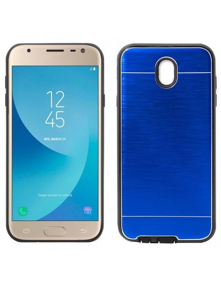 Carcasa aluminio cama TPU Samsung J330 Galaxy J3 (2017) azul