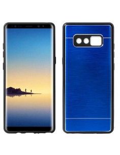 Carcasa aluminio cama TPU Samsung N950 Galaxy Note 8 azul