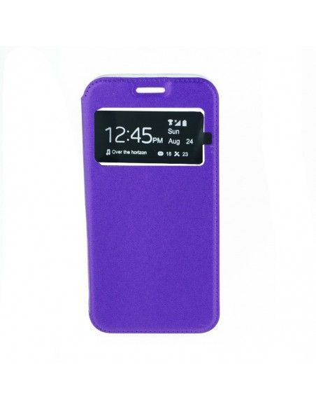 Funda libro cartera soporte TPU Samsung J730 Galaxy J7 (2017) morada