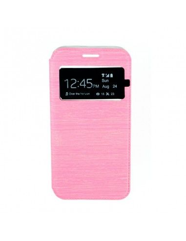 Funda libro cartera soporte TPU Samsung J730 Galaxy J7 (2017) rosa palo