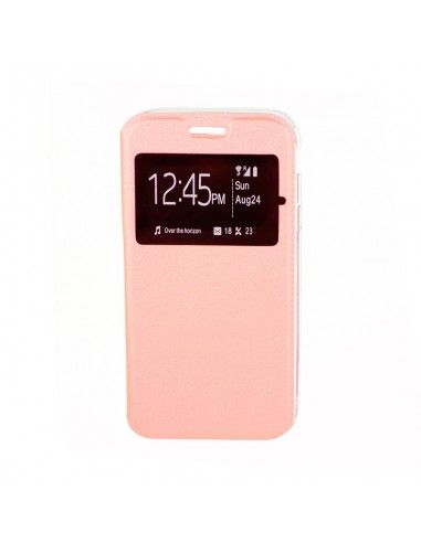Funda libro cartera soporte TPU Samsung J730 Galaxy J7 (2017) rosa cobre